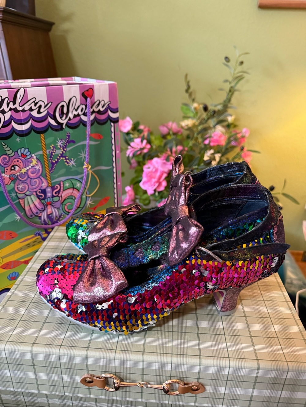 Irregular Choice Multicolor Sequin Total Freedom Mary Jane Heels